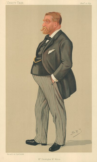 Mr. Christopher W. Wilson, 10. Januar 1891, Vanity Fair Karikatur von Leslie Matthew Ward